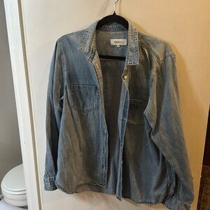 Quince Distressed Denim Shirt (XL)